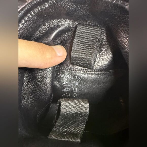 PRADA boots knee high 36.5 US 6.5 black leather nylon - Picture 9 of 16